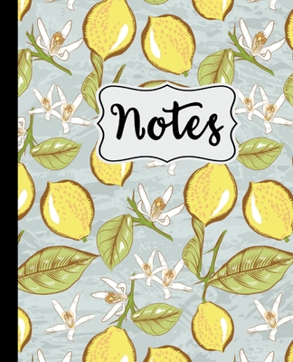Notes: Lemon Blossom Pattern 7.5" X 9.25" Wide Ruled 110 Pages