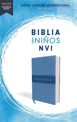 Biblia Para Niños Nvi, Texto Revisado 2022, Leathersoft, Azul Celeste, Comfort Print Cover Image
