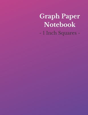 Graph Paper Notebook: 1 Inch Squares - Large (8.5 x 11 Inch) - 150 Pages - Blue/Pink Cover Cover Image
