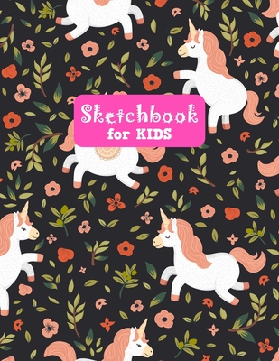 Sketchbook for Kids: Adorable Unicorn Large Sketch Book for Drawing,  Writing, Painting, Sketching, Doodling and Activity Book- Birthday and  (Paperback)