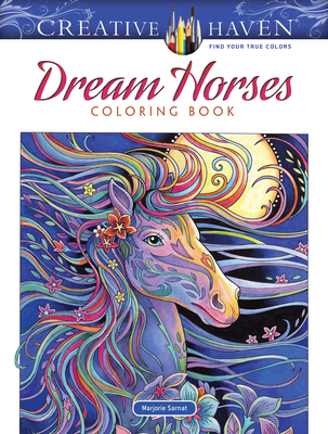 Creative Haven Dream Horses Coloring Book Cover Image