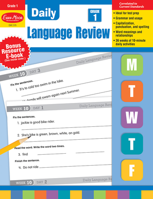 Daily Language Review, Grade 1 Teacher Edition By Evan-Moor Corporation Cover Image