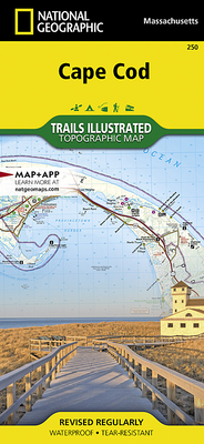 Cape Cod Map (National Geographic Trails Illustrated Map #250) Cover Image