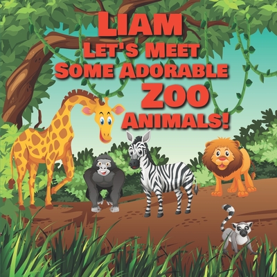 Liam Let's Meet Some Adorable Zoo Animals!: Personalized Baby Books with Your Child's Name in the Story - Zoo Animals Book for Toddlers - Children's B By Chilkibo Publishing Cover Image