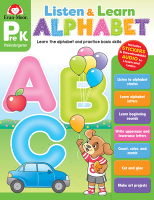 Listen and Learn: Alphabet, Grade Prek Workbook By Evan-Moor Corporation Cover Image