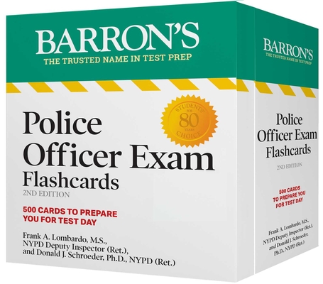 Police Officer Exam Flashcards, Second Edition: Up-to-Date Review + Sorting Ring for Custom Study (Barron's Test Prep) Cover Image