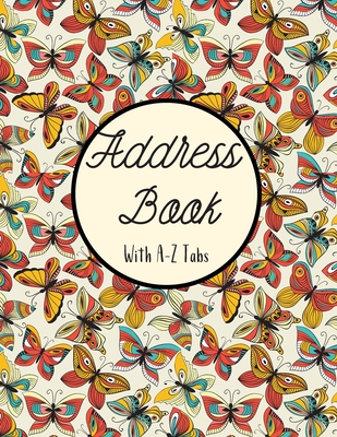 Address Book with A-Z Tabs: Large Floral Address Book (Large Tabbed Address Book). A-Z Alphabetical Tabs. By Universal Personal Organiser Cover Image