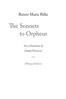 Cover for The Sonnets to Orpheus