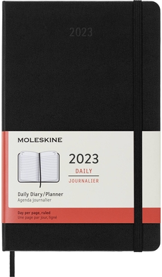 Moleskine 2023 Daily Planner, 12M, Large, Black, Hard Cover (5 x 8.25) By Moleskine Cover Image