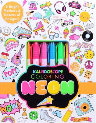 Kaleidoscope Coloring: Neon By Editors of Silver Dolphin Books Cover Image