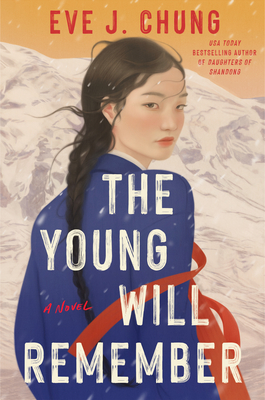 The Young Will Remember book cover shows a woman with her black hair in a braid down her back in a snowy landscape looking over her shoulder at the reader.