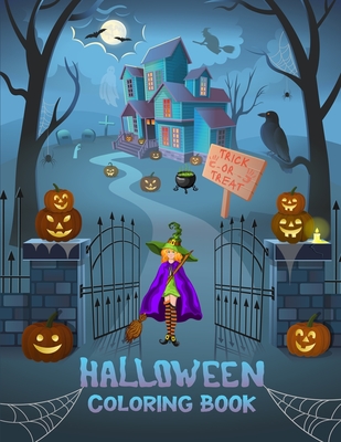 Halloween Coloring Book: kids appropriate cute and funny Halloween coloring book Cover Image