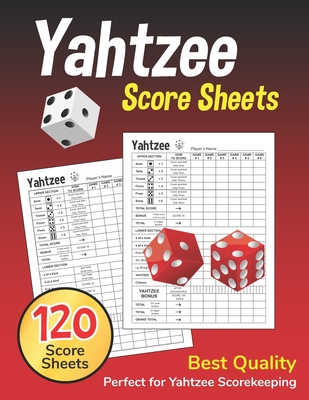 Yahtzee Score Sheets: Large 8.5 x 11 inches Correct Scoring Instruction with Clear Printing Yahtzee Score Cards Dice Board Game Yahtzee Scor Cover Image