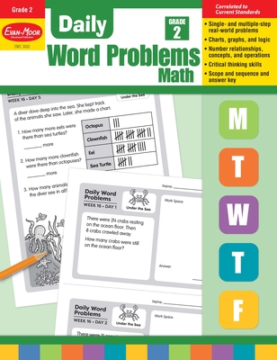 Daily Word Problems Math, Grade 2 Teacher Edition By Evan-Moor Corporation Cover Image