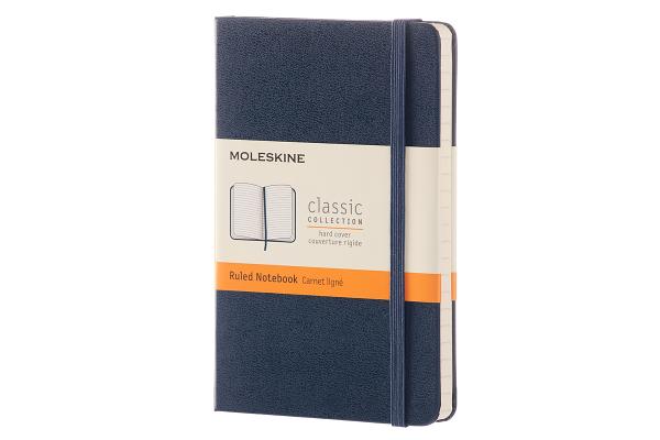 Moleskine Classic Notebook, Pocket, Ruled, Sapphire Blue, Hard Cover (3.5 x 5.5) Cover Image