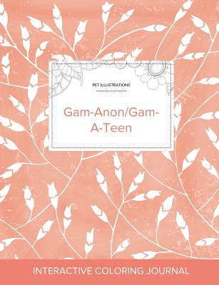 Adult Coloring Journal: Gam-Anon/Gam-A-Teen (Pet Illustrations, Peach Poppies) By Courtney Wegner Cover Image