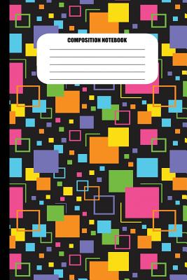 Composition Notebook: Abstract Colored Squares (100 Pages, College Ruled) Cover Image
