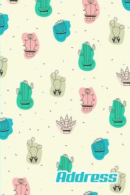 Address.: Address Book. (Vol. B62) Cactus Design. Glossy Cover, Contract Large Print, Font, 6