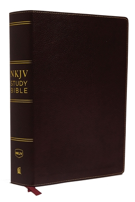 NKJV Study Bible, Premium Bonded Leather, Burgundy, Red Letter Edition, Comfort Print: The Complete Resource for Studying God's Word