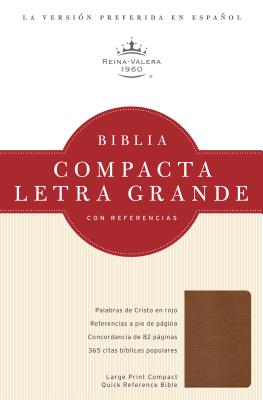 RVR 1960 Biblia Compacta Letra Grande con Referencias, topacio cobrizo simulación piel