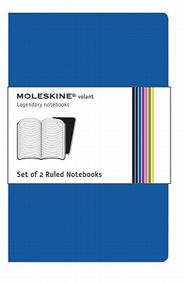 Moleskine Volant Notebook (Set of 2 ), Extra Small, Ruled, Antwerp Blue, Prussian Blue, Soft Cover (2.5 x 4)