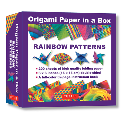 Origami Paper in a Box - Rainbow Patterns: 200 Sheets of Tuttle