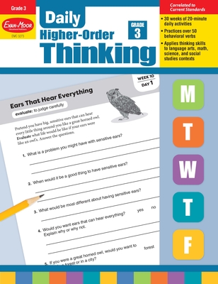 Daily Higher-Order Thinking, Grade 3 Teacher Edition By Evan-Moor Corporation Cover Image