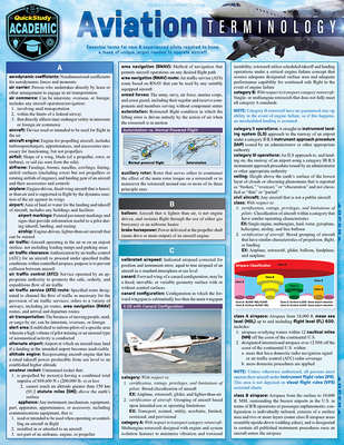 Aviation Terminology: A Quickstudy Laminated Reference Guide By Terry Stafford Cover Image