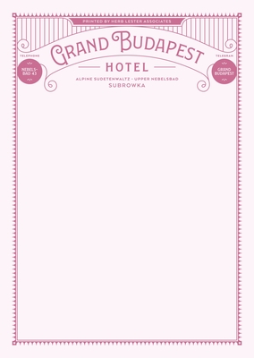 Grand Budapest Hotel: Fictional Hotel Notepad Set By Herb Lester Associates Cover Image