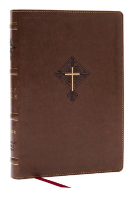 Rsv2ce, Thinline Large Print Catholic Bible, Brown Leathersoft, Comfort Print Cover Image