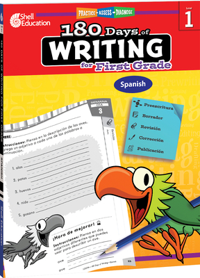 180 Days of Writing for First Grade (Spanish): Practice, Assess, Diagnose (180 Days of Practice) Cover Image