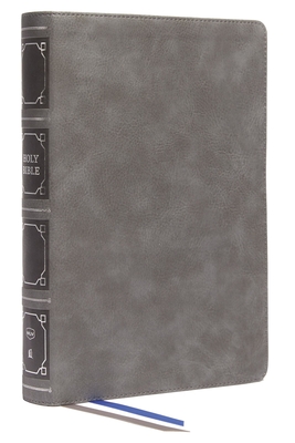 Nkjv, Reference Bible, Classic Verse-By-Verse, Center-Column, Leathersoft, Gray, Red Letter, Comfort Print: Holy Bible, New King James Version By Thomas Nelson Cover Image