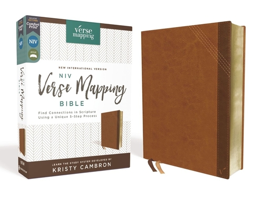 Niv, Verse Mapping Bible, Leathersoft, Brown, Comfort Print: Find Connections in Scripture Using a Unique 5-Step Process By Kristy Cambron (Editor), Zondervan Cover Image