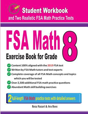 FSA Math Exercise Book for Grade 8: Student Workbook and Two Realistic FSA Math Tests Cover Image
