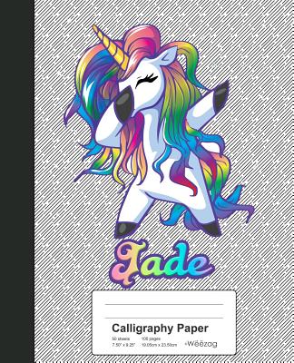 Calligraphy Paper: JADE Unicorn Rainbow Notebook By Weezag Cover Image