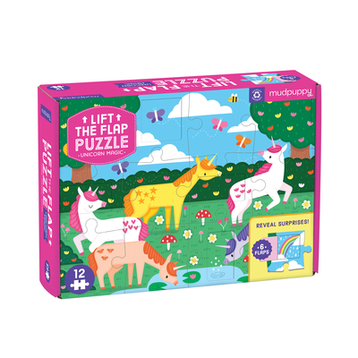 Unicorn Magic 12 Piece Lift the Flap Puzzle By Galison Mudpuppy (Created by) Cover Image