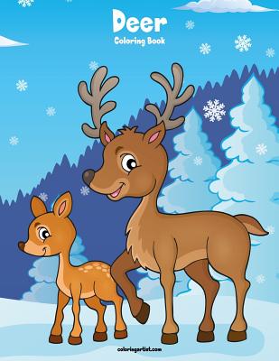 Deer Coloring Book 1 By Nick Snels Cover Image
