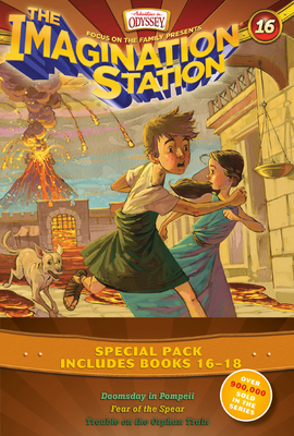 Imagination Station Books 3-Pack: Doomsday in Pompeii / In Fear of the Spear / Trouble on the Orphan Train By Marianne Hering, Paul McCusker Cover Image