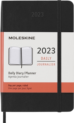 Moleskine 2023 Daily Planner, 12M, Pocket, Black, Soft Cover (3.5 x 5.5) By Moleskine Cover Image