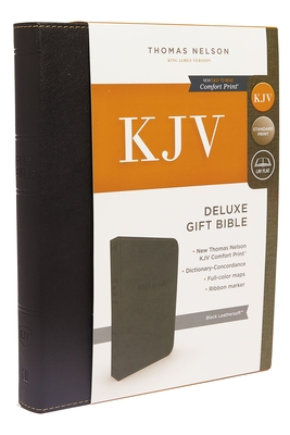 KJV, Deluxe Gift Bible, Imitation Leather, Black, Red Letter Edition By Thomas Nelson Cover Image