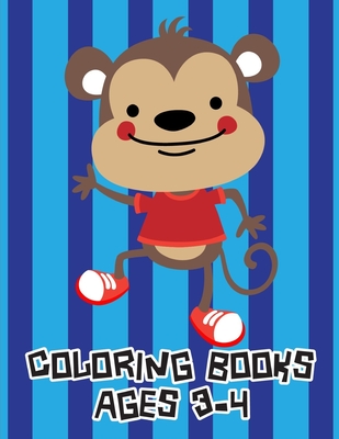 Coloring Books Ages 3-4: Stress Relieving Animal Designs Cover Image