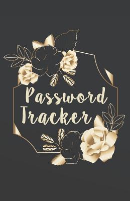 Password Tracker: Black Floral Cover Password Organizer with Table of Contents (Floral Design Cover) 5.5x8.5 Inches Cover Image