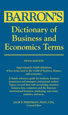 Dictionary of Business and Economics Terms (Barron's Business Dictionaries) Cover Image