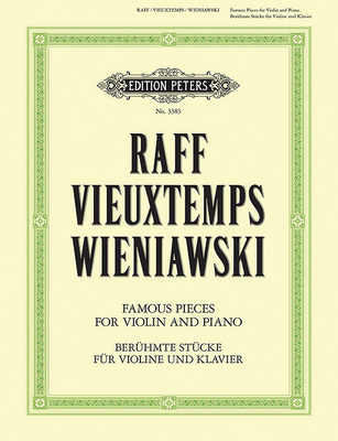 3 Romantic Pieces for Violin and Piano by Raff, Vieuxtemps and Wieniawski: Cavatina Op. 85 No. 3 (R.), Rêverie Op. 22 No. 3 (V.), Légende Op. 17 (W.) (Edition Peters) By Alfred Music (Other) Cover Image