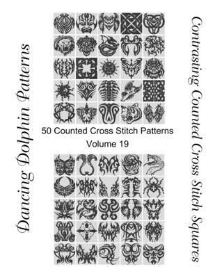 Contrasting Counted Cross Stitch Squares: 50 Counted Cross Stitch Patterns (Volume #19) Cover Image