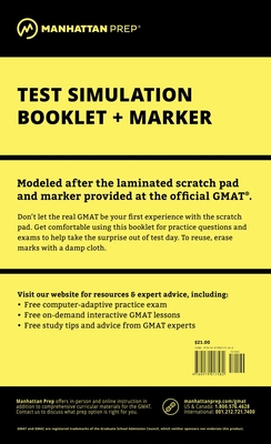 Manhattan Prep GMAT Test Simulation Booklet (Manhattan Prep GMAT Strategy Guides) Cover Image
