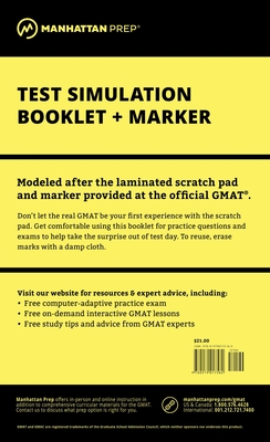 Manhattan Prep GMAT Test Simulation Booklet (Manhattan Prep GMAT Strategy Guides)