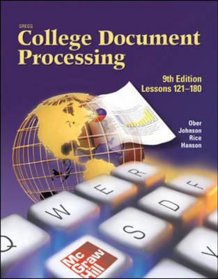 Gregg College Keyboarding & Document Processing (Gdp), Lessons 121-180, Student Text Cover Image