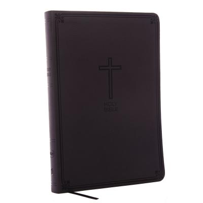 NKJV, Value Thinline Bible, Large Print, Imitation Leather, Black, Red Letter Edition By Thomas Nelson Cover Image