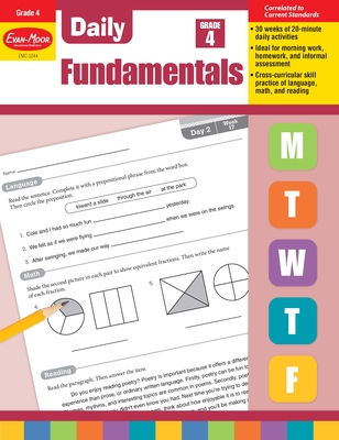 Daily Fundamentals, Grade 4 Teacher Edition By Evan-Moor Corporation Cover Image